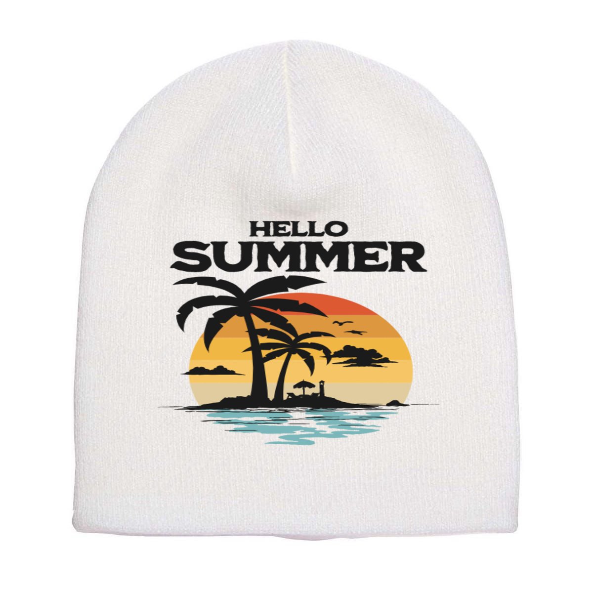 Hello Summer Short Acrylic Beanie