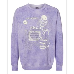 Horrorathon Skeleton Halloween Gift Colorblast Crewneck Sweatshirt