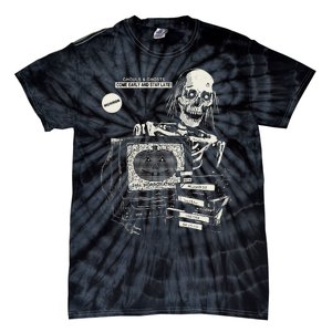 Horrorathon Skeleton Halloween Gift Tie-Dye T-Shirt