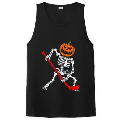 Halloween Skeleton Hockey Mask Spooky Ice Hockey Gear PosiCharge Competitor Tank