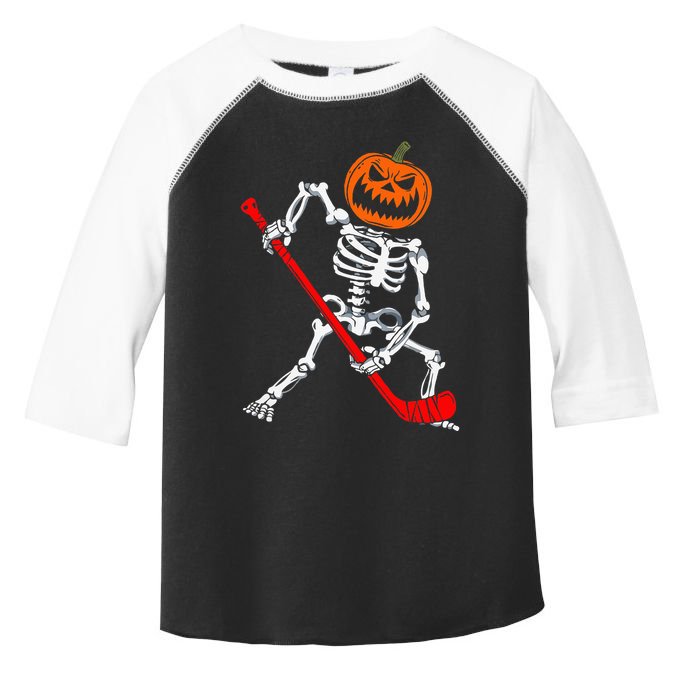 Halloween Skeleton Hockey Mask Spooky Ice Hockey Gear Toddler Fine Jersey T-Shirt