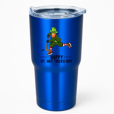 Happy St Hat Tricks Day Leprechaun Hockey Player Gift Tumbler