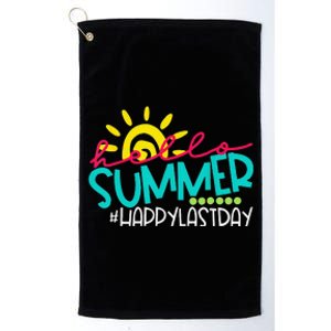 Hello Summer Happy Last Day Of School Teacher Student Platinum Collection Golf Towel