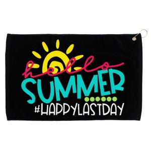 Hello Summer Happy Last Day Of School Teacher Student Grommeted Golf Towel