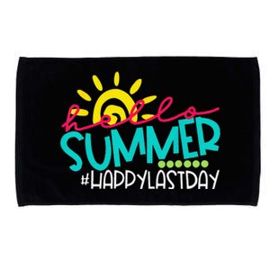 Hello Summer Happy Last Day Of School Teacher Student Microfiber Hand Towel