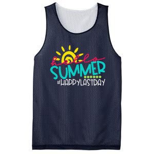 Hello Summer Happy Last Day Of School Teacher Student Mesh Reversible Basketball Jersey Tank