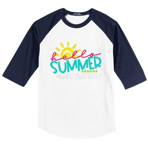 Hello Summer Happy Last Day Of School Teacher Student Baseball Sleeve Shirt