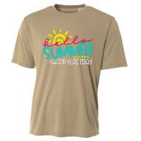 Hello Summer Happy Last Day Of School Teacher Student Cooling Performance Crew T-Shirt