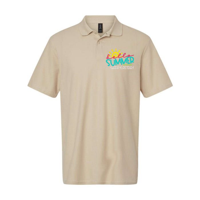 Hello Summer Happy Last Day Of School Teacher Student Softstyle Adult Sport Polo