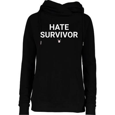 Hate Survivor Womens Funnel Neck Pullover Hood