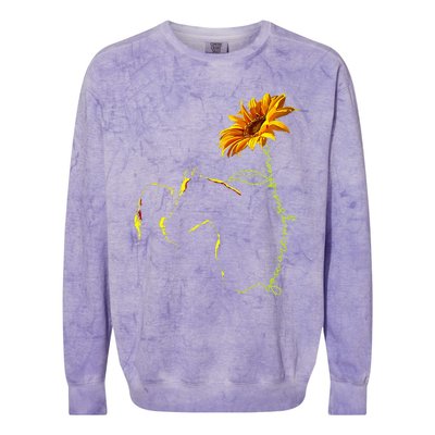 Horse Sunflower Horseback Riding Equestrian Horse Lover Colorblast Crewneck Sweatshirt