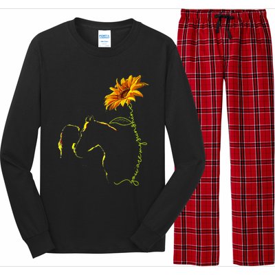 Horse Sunflower Horseback Riding Equestrian Horse Lover Long Sleeve Pajama Set