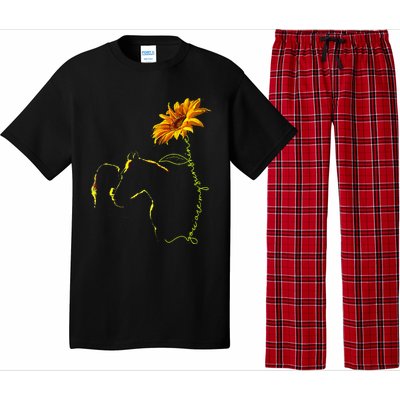 Horse Sunflower Horseback Riding Equestrian Horse Lover Pajama Set