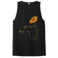 Horse Sunflower Horseback Riding Equestrian Horse Lover PosiCharge Competitor Tank