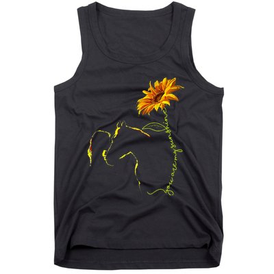 Horse Sunflower Horseback Riding Equestrian Horse Lover Tank Top