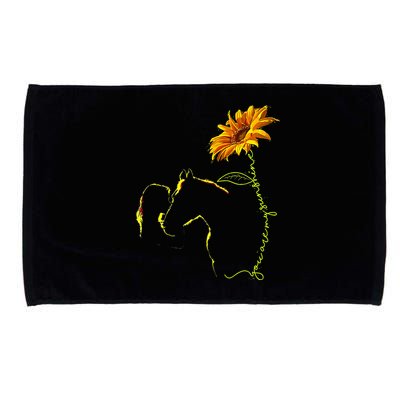 Horse Sunflower Horseback Riding Equestrian Horse Lover Microfiber Hand Towel