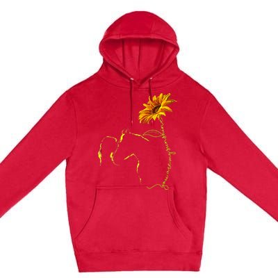 Horse Sunflower Horseback Riding Equestrian Horse Lover Premium Pullover Hoodie