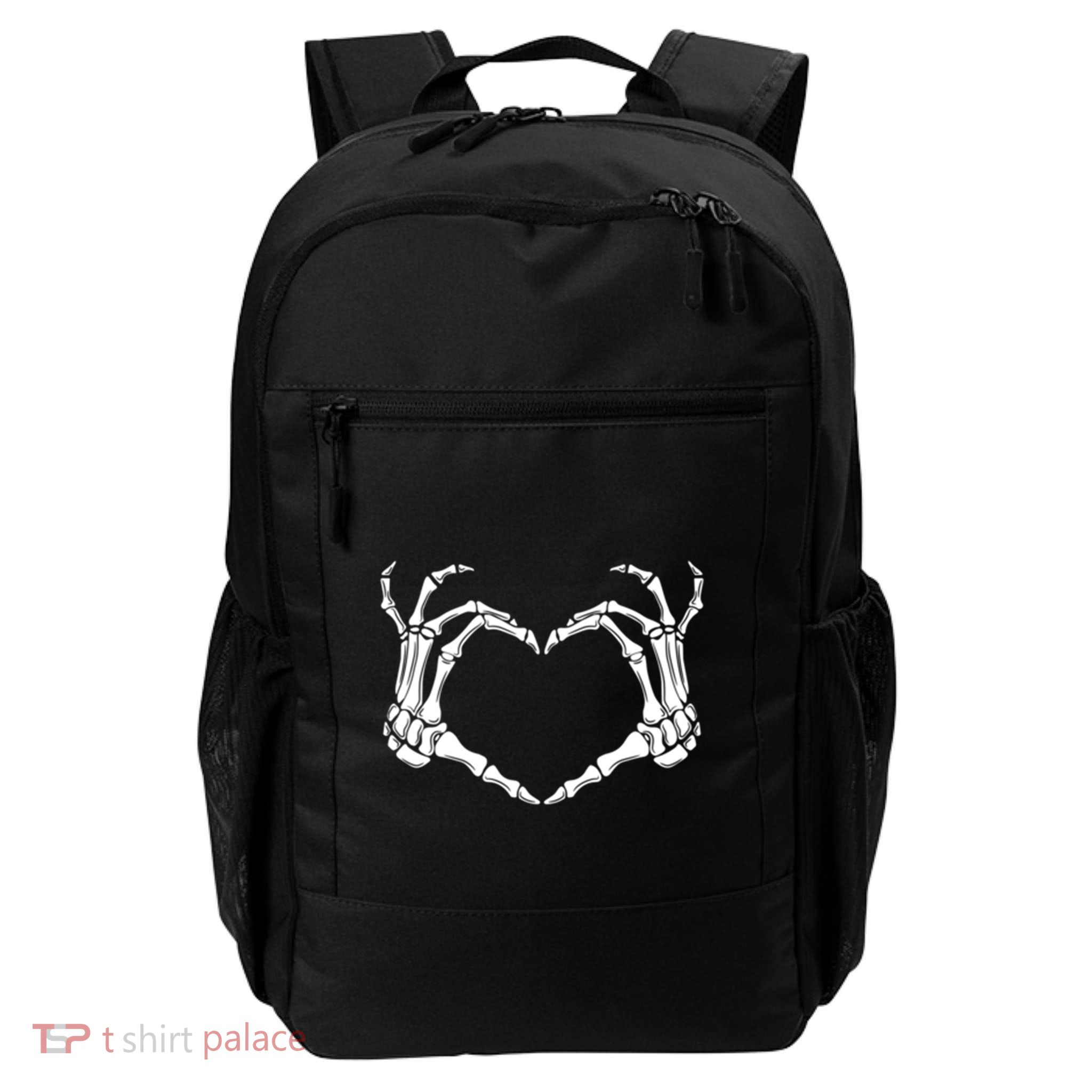 Halloween Skeleton Heart Hands Gift Daily Commute Backpack