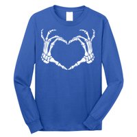 Halloween Skeleton Heart Hands Gift Long Sleeve Shirt