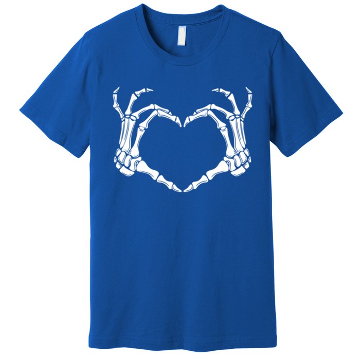 Halloween Skeleton Heart Hands Gift Premium T-Shirt