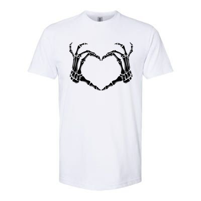 Halloween Skeleton Heart Hands Gift Softstyle CVC T-Shirt