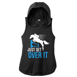 Horse Show Horseback Riding Gift Ladies PosiCharge Tri-Blend Wicking Draft Hoodie Tank