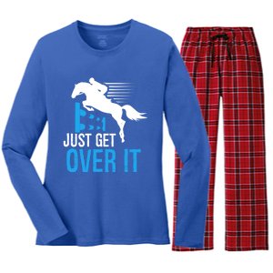 Horse Show Horseback Riding Gift Women's Long Sleeve Flannel Pajama Set 