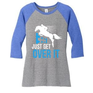 Horse Show Horseback Riding Gift Women's Tri-Blend 3/4-Sleeve Raglan Shirt