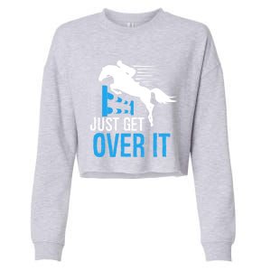 Horse Show Horseback Riding Gift Cropped Pullover Crew