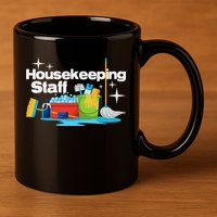 Housekeeping Staff Housekeeper Cleaner Janitorial Service 11oz C Handle Ceramic Mug