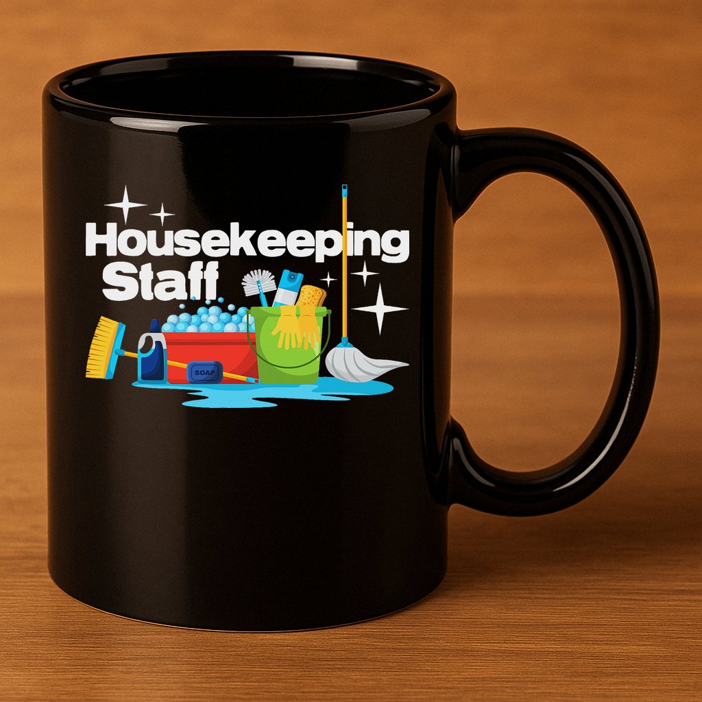 Housekeeping Staff Housekeeper Cleaner Janitorial Service 11oz C Handle Ceramic Mug