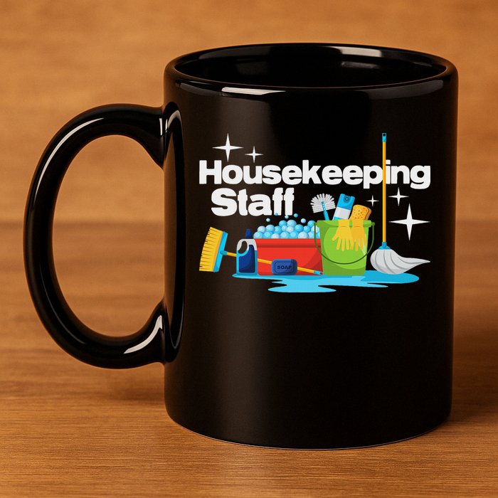 Housekeeping Staff Housekeeper Cleaner Janitorial Service 11oz C Handle Ceramic Mug