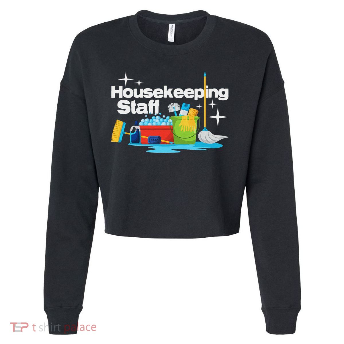 Housekeeping Staff Housekeeper Cleaner Janitorial Service Cropped Pullover Crew