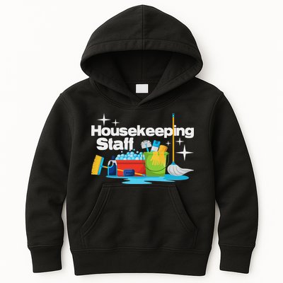 Housekeeping Staff Housekeeper Cleaner Janitorial Service Kids Hoodie