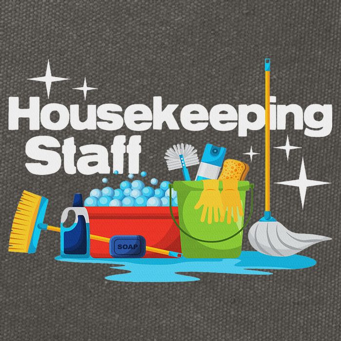 Housekeeping Staff Housekeeper Cleaner Janitorial Service Cotton Canvas Backpack