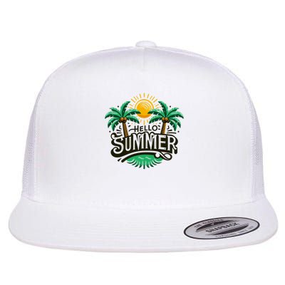 Hello Summer Flat Bill Trucker Hat
