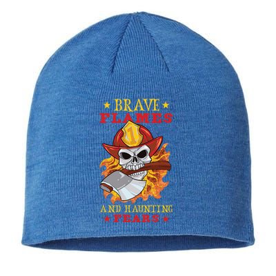 Horror Spooky Halloween Firefighter Firefighting Rescue Funny Gift Sustainable Beanie