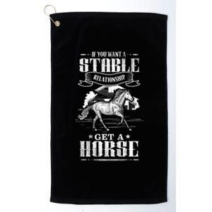 Horse Show Horseback Riding Gift Platinum Collection Golf Towel