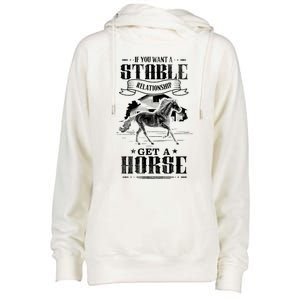 Horse Show Horseback Riding Gift Womens Funnel Neck Pullover Hood