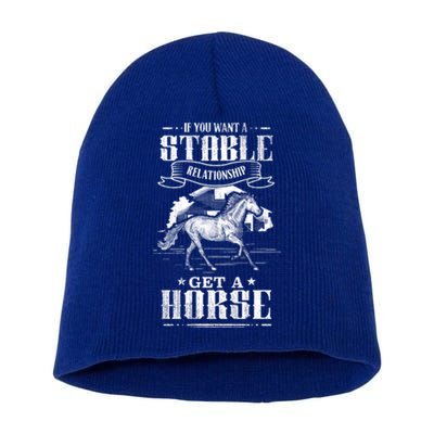 Horse Show Horseback Riding Gift Short Acrylic Beanie