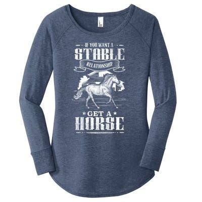 Horse Show Horseback Riding Gift Women's Perfect Tri Tunic Long Sleeve Shirt