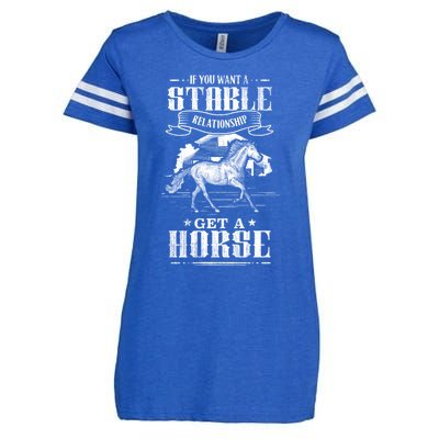 Horse Show Horseback Riding Gift Enza Ladies Jersey Football T-Shirt