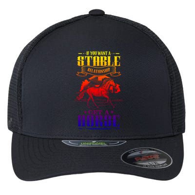 Horse Show Horseback Riding Gift Flexfit Unipanel Trucker Cap