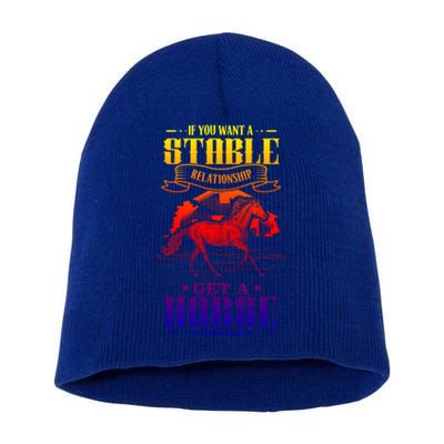 Horse Show Horseback Riding Gift Short Acrylic Beanie