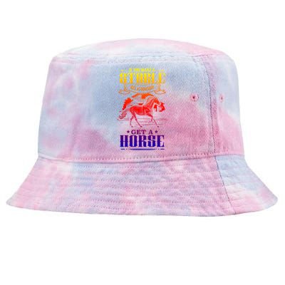 Horse Show Horseback Riding Gift Tie-Dyed Bucket Hat