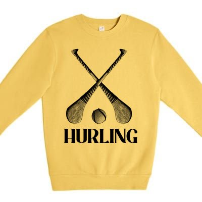 Hurling Sticks Premium Crewneck Sweatshirt