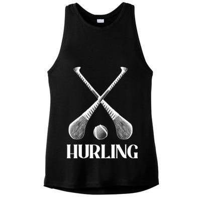 Hurling Sticks Ladies PosiCharge Tri-Blend Wicking Tank