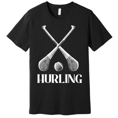 Hurling Sticks Premium T-Shirt