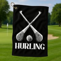 Hurling Sticks Golf Towel