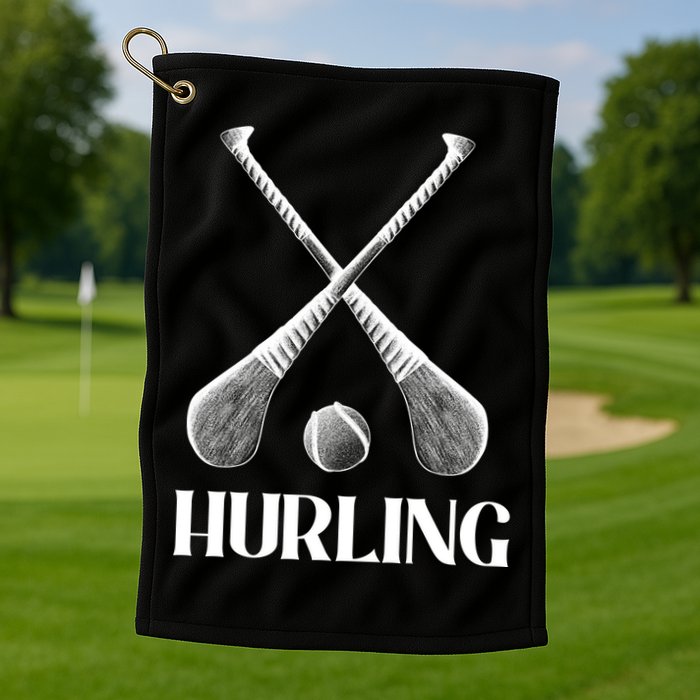 Hurling Sticks Golf Towel